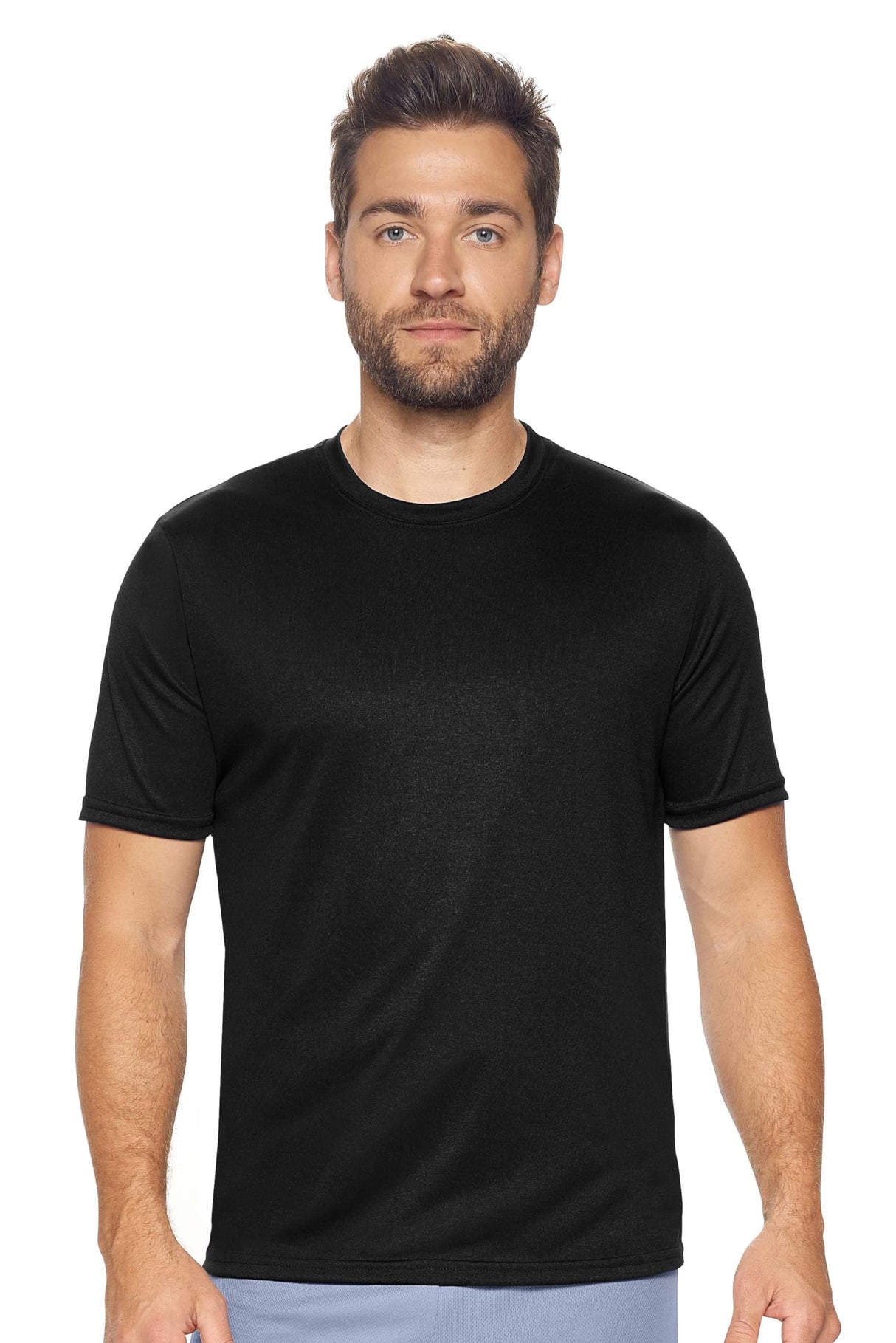 Expert Brand USA-Made Men's Activewear Short Sleeve Natural-Feel Jersey Crewneck T-Shirt