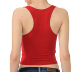 7Wins Women's Casual Solid Sleeveless Crop Top Basic Round Neck Tank Top