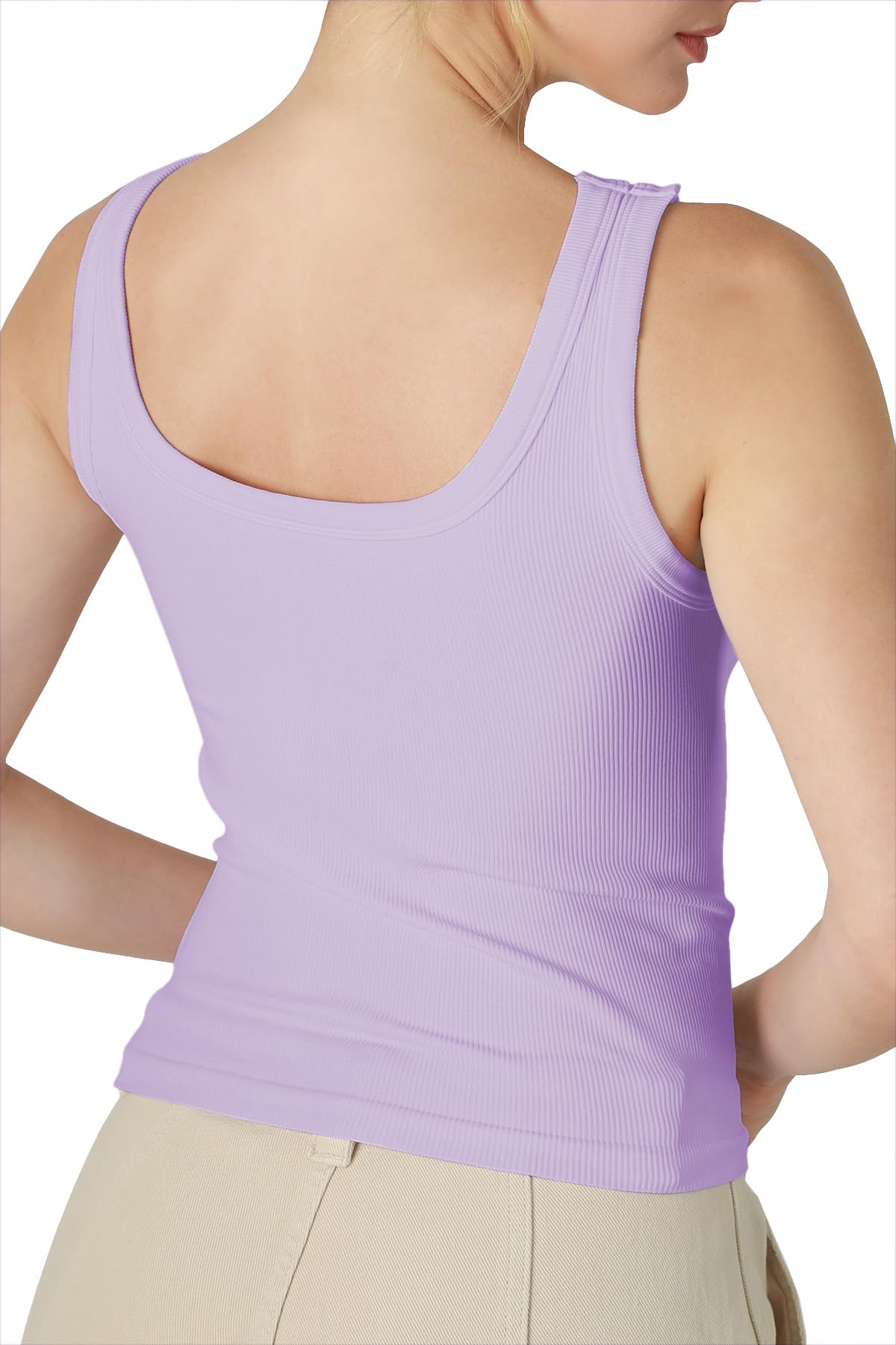 NIKIBIKI Women Seamless Reversible Ribbed Tank Top, Made in U.S.A, One Size