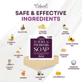 Eczema Soap Bar for Face and Body – All Natural Dermatitis, Psoriasis Treatment for Dry Itchy Sensitive Skin Relief – Gentle Detoxifying, Healing, Anti-Itch, Oatmeal Goat Milk Wash for Kids, & Adults