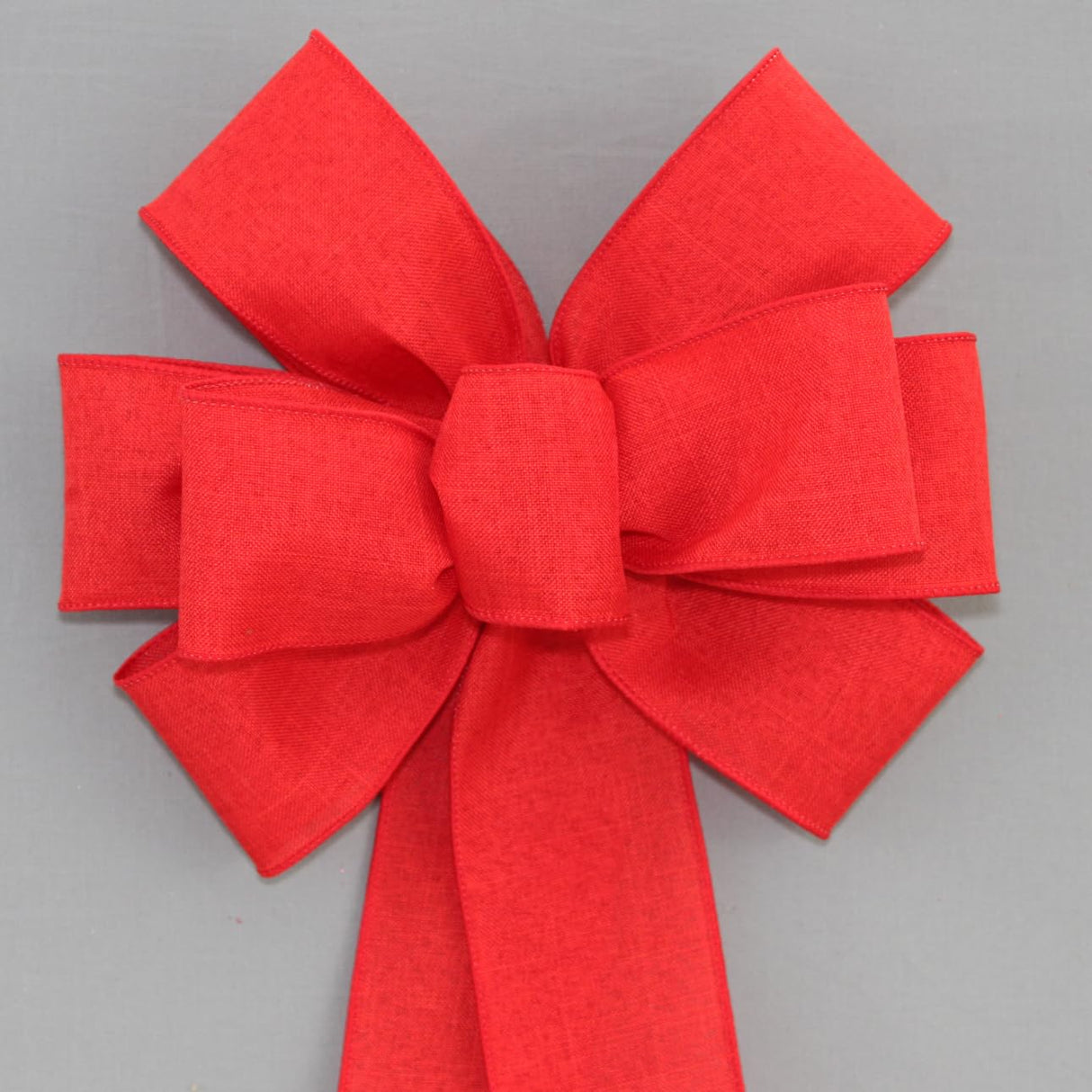 Red Rustic Wreath Bow - Red Christmas Bow by Package Perfect Bows – Made in USA (8 inch bow)