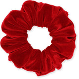 Velvet Scrunchies 3-Pack Gift Set Premium Plush Ponytail Holder Made in the USA Burgundy Forest Black