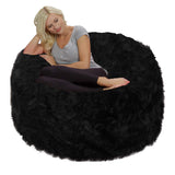 Chill Sack Bean Bag Chair: Giant 4' Memory Foam Furniture Bean Bag - Big Sofa with Soft Micro Fiber Cover - Black