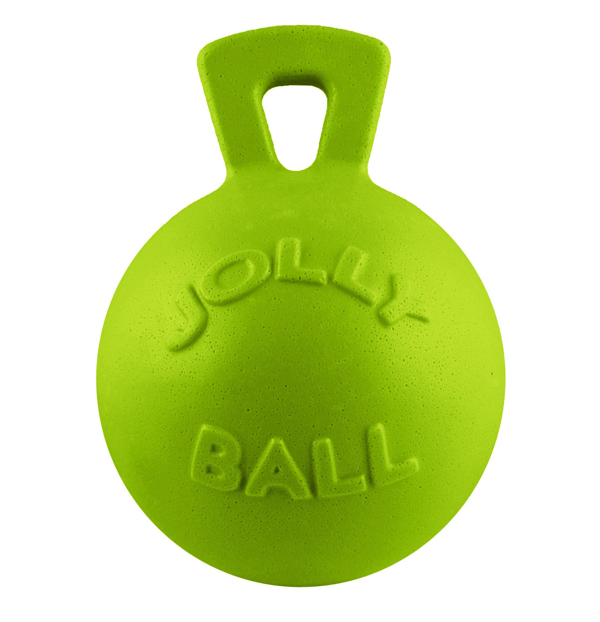 Jolly Pets Tug-n-Toss Heavy Duty Dog Toy Ball with Handle, 8 Inches/Large, Blueberry