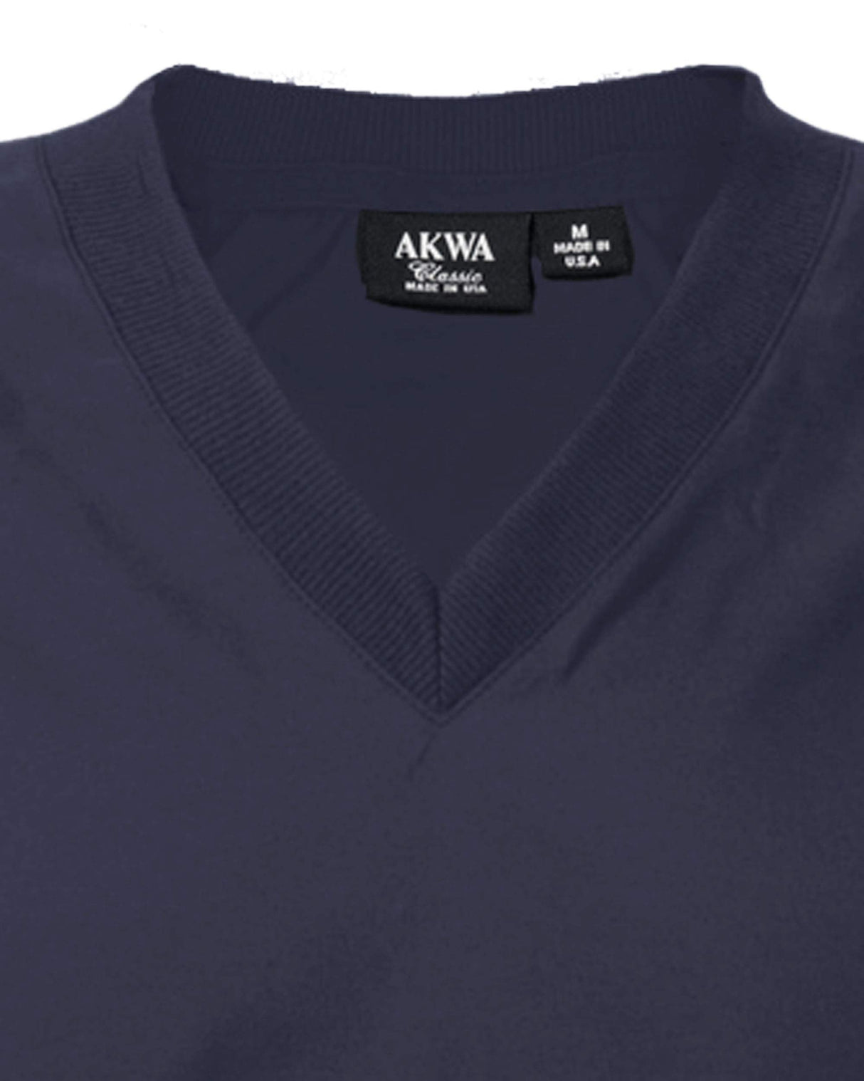 Akwa Made in USA Men's Microfiber Water Repellent V-Neck Pullover Golf Vest