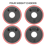 Micro Gainz Standard 1-Inch Center Hole Fractional 8 Piece Weight Plates with Bag, Designed for Standard 1-Inch Dumbbell & Barbell for Strength Training and Weight Lifting, Made in USA