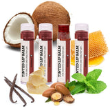 USDA Organic Lip Balm 6-Pack by Earth's Daughter Stocking Stuffers - Fruit Flavors, Beeswax, Coconut Oil, Vitamin E - Best Lip Repair Chapstick for Dry Cracked Lips - Moisturizing Lip Care