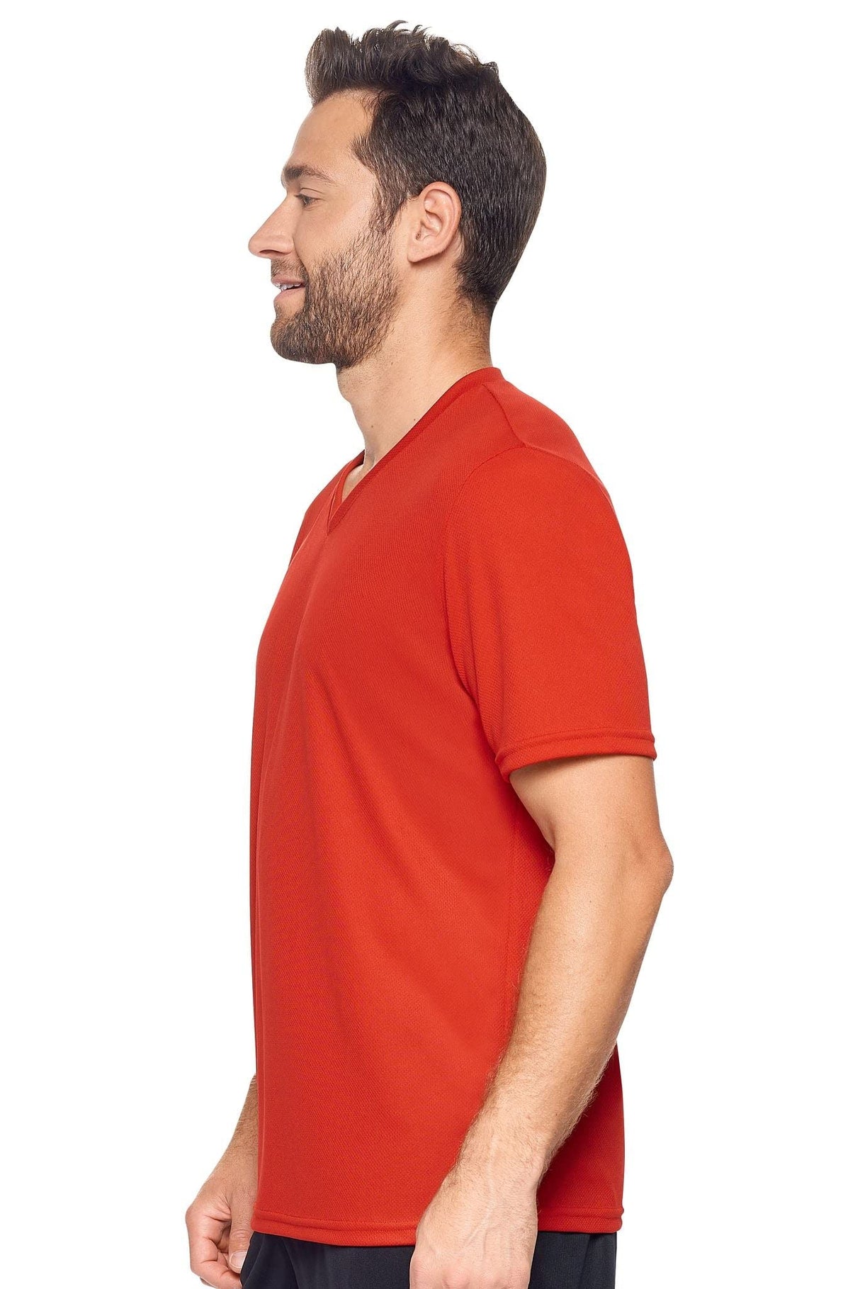 Expert Brand USA-Made Men's Oxymesh Dry Fit V Neck Athletic Shirt