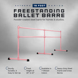 VITA Barre Portable Freestanding Double Ballet Barre, Extreme, Steel | Fixed Height, Made in USA, Home or Gym Exercise Equipment for Kids & Adults | Dance, Fitness, Pilates