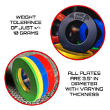 Micro Gainz Olympic Fractional Weight Plates Set, 10 Piece Olympic Weight Plates Set with Bag, Designed for Olympic Barbells for Strength Training and Micro Loading, Made in USA