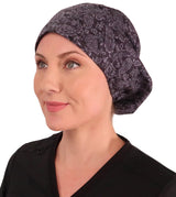 Sparkling EARTH Riley Medical Scrub Caps with Flat Front and Roomy Back - Adjustable Cord Lock Closure - Made in The USA!