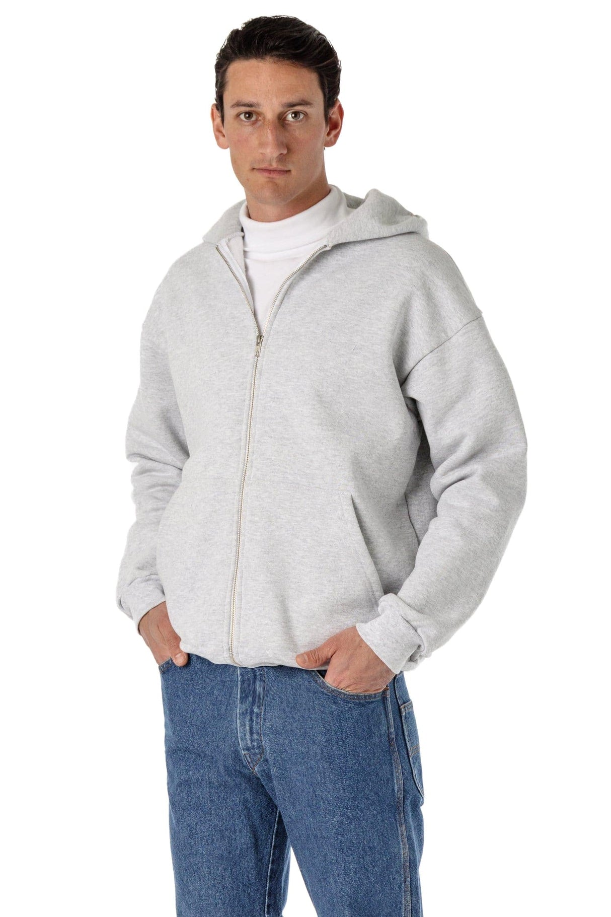 Los Angeles Apparel Heavy Fleece Zip-Up Hoodie (Piece Dye)
