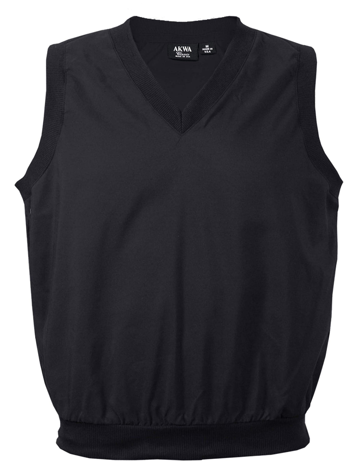 Akwa Made in USA Men's Microfiber Water Repellent V-Neck Pullover Golf Vest
