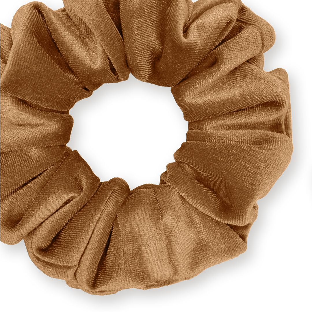 Velvet Scrunchies Premium Plush Soft Ponytail Holder Made in the USA Black