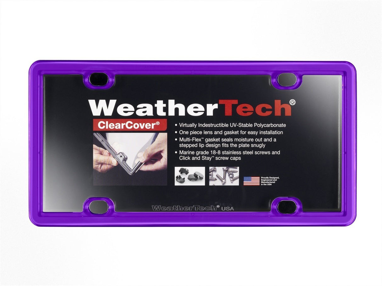 WeatherTech ClearCover License Plate Cover and Frame, Baby Blue