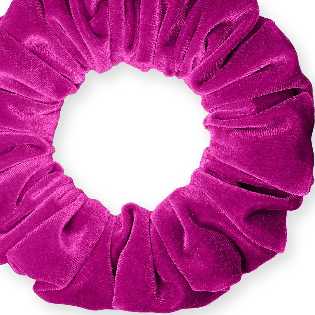 Velvet Scrunchies Jumbo Size Plush Big Ponytail Holders Thick Braided Locked Hair Big Made in the USA Green Pine