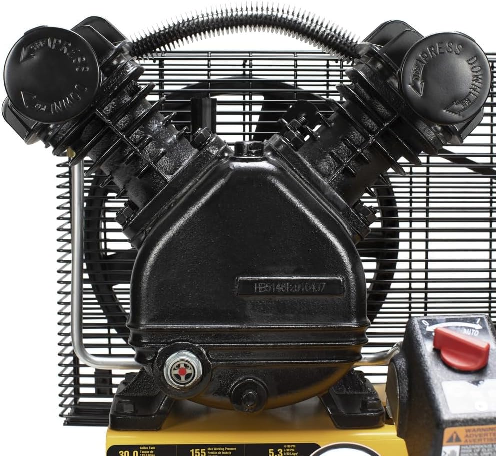 Dewalt DXCM301 1.6 HP 30 Gallon 155 Max PSI 6.2 SCFM @ 40 PSI 5.3 SCFM @ 90 PSI Single-Stage Oil-Lube Electric Portable Vertical Air Compressor