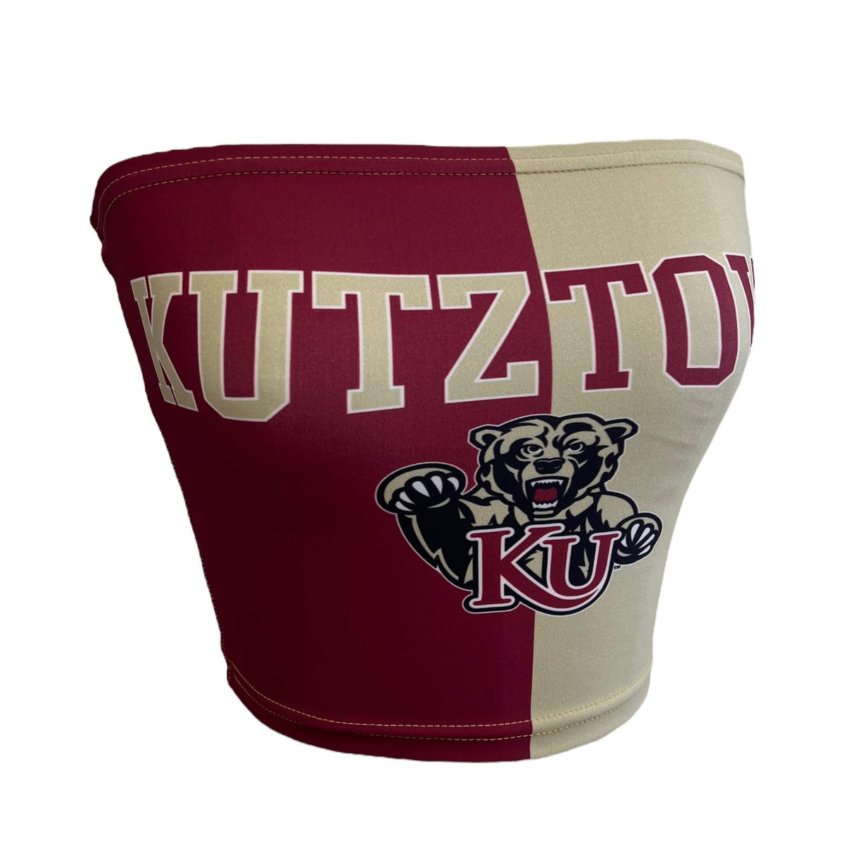 Lojobands Women's Tailgate Outfit College Two Tone Color Block Tube Top Made in USA One Size Fits Most