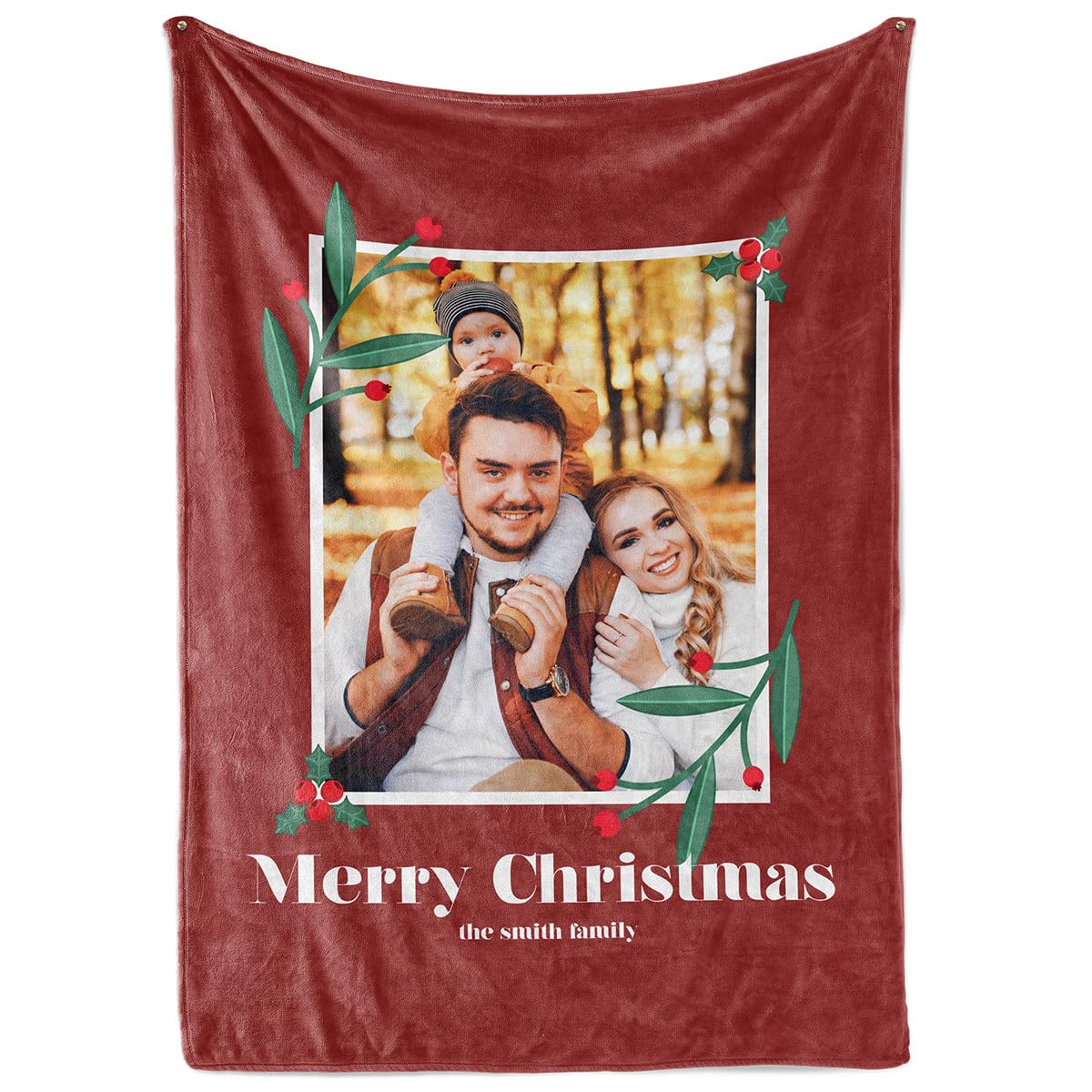 Custom Christmas Blankets - Family Photo Christmas Throw Blanket for Couch - Cozy Christmas Decor - Soft & Warm Fleece Picture Blankets - Personalized Gifts (Sherpa - 50x60)