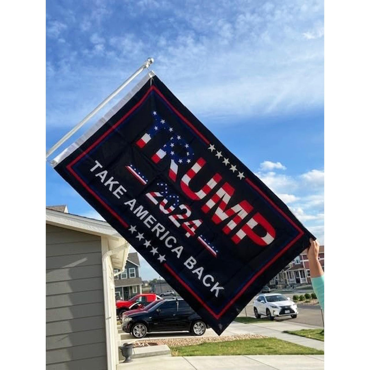 Homissor Trump Flag Made in USA 2024 Trump Flags 3x5 Outdoor Double Sided Donald Trump 2024 Take America Back for Outside