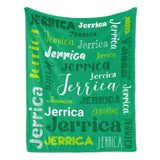 Custom Blanket with Name, Soft Cozy Personalized Name Blankets for Kids, Girls, Boys, Adults, Customized Christmas Blanket for Women, Men, Newborn, New Mom, Red Colors, Made in USA