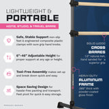 VITA Barre Portable Freestanding Double Ballet Barre, Prodigy, with Carry Bag | Adjustable Height, USA Made, Home or Gym Exercise Equipment for Kids & Adults | Dance, Fitness, Pilates