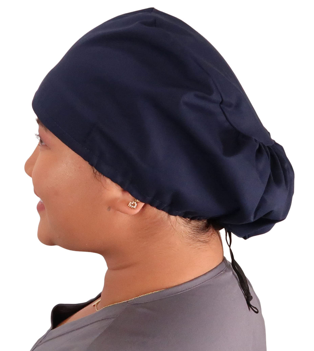 Sparkling EARTH Riley Medical Scrub Caps with Flat Front and Roomy Back - Adjustable Cord Lock Closure - Made in The USA!