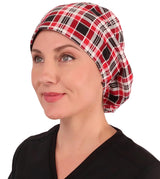 Sparkling EARTH Riley Medical Scrub Caps with Flat Front and Roomy Back - Adjustable Cord Lock Closure - Made in The USA!