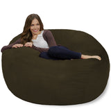 Chill Sack Bean Bag Chair: Giant 4' Memory Foam Furniture Bean Bag - Big Sofa with Soft Micro Fiber Cover - Black