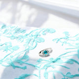 Bottled Up Designs Handmade Vintage Lace Adjustable Ring, Recycled Bottle Glass, Sterling Silver, Eco Friendly, Made in USA, Birthday Gifts, Mothers Day, Women, Anniversary (Mason Jar (Aqua))