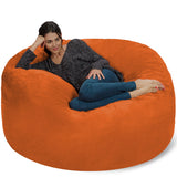 Chill Sack Bean Bag Chair: Giant 5' Memory Foam Furniture Bean Bag - Big Sofa with Soft Micro Fiber Cover - Black