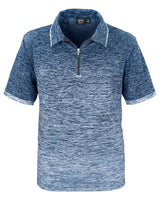 Akwa Men's Short Sleeve Dry Wicking 1/4 Zip Ombre Polo Made in USA