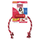 KONG Dental with Rope- for Dog Dental Care - Stuffable Chew Toy - Provides Chewing Outlet & Satisfies Instinctual Needs - Cleans Teeth & Gums - Made with Durable Natural Rubber - for Small Dogs