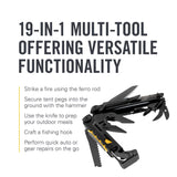 LEATHERMAN, Signal, 19-in-1 Multi-tool for Outdoors, Camping, Hiking, Fishing, Survival, Durable & Lightweight EDC, Made in the USA, Aqua/Silver with Nylon Sheath