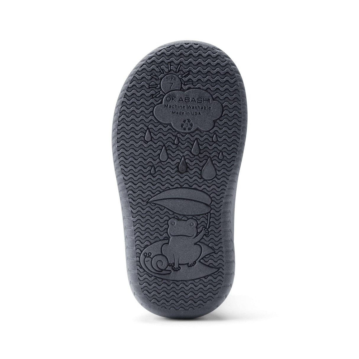 OKABASHI Kid's Kendall Rain Boot | Waterproof Design | Machine Washable | Easy-On Handles | Latex Free | Sustainably Made in the USA