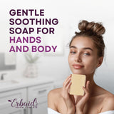 Eczema Soap Bar for Face and Body – All Natural Dermatitis, Psoriasis Treatment for Dry Itchy Sensitive Skin Relief – Gentle Detoxifying, Healing, Anti-Itch, Oatmeal Goat Milk Wash for Kids, & Adults