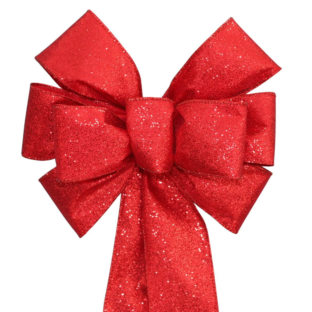 Red Metallic Sparkle Christmas Wreath Bow - Christmas Bow Package Perfect Bows are Made in USA