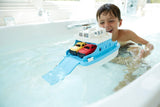 Green Toys Ferry Boat with Mini Cars Bathtub Toy, Blue/White, Standard