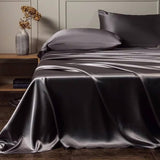 Silk Pillow Cases with Zipper Made in USA-Organic 19 Momme Mulberry Silk Pillowcase for Hair and Skin-6A Grade, Dark Grey, Anti Wrinkle, Anti Acne (Slate Grey 2 Pack, Queen 20''x30'')