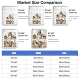 Ships Next Day,Custom Blanket with Picture Made in USA,Personalized Photo Blanket for Family Anniversary Christmas Birthday Halloween Valentines