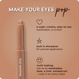 ColourPop Shadow Stix - Cream Eyeshadow Stick with Long-Lasting Color - Multi-Use Cream Makeup with a Built-In Sharpener & Precise Tip for Easy Application - Bare With Me (0.05 oz)