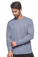 Expert Brand USA-Made Men's Oxymesh Dry Fit Athletic Long Sleeve Shirt