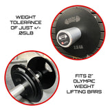 Micro Gainz Steel Olympic Barbell Weight Set of 2 Plates, 2.5lb, 5lb or 10lb, Plate Set Designed for Strength Training & Loading Bar Weights, Made in USA