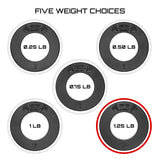 Micro Gainz Calibrated Fractional Weight Plate Set of 2 Plates, Choose Set (.25LB-1.25LB), Designed for Olympic Barbells for Strength Training & Micro Loading Bar Weights, Made in USA