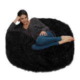 Chill Sack Bean Bag Chair: Giant 4' Memory Foam Furniture Bean Bag - Big Sofa with Soft Micro Fiber Cover - Black