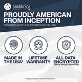 LandAirSea Sync + 12 Month Prepaid Subscription. Global GPS Tracker for Vehicles. Real-Time Tracking for Vehicle, Assets, Teens, and Elderly.