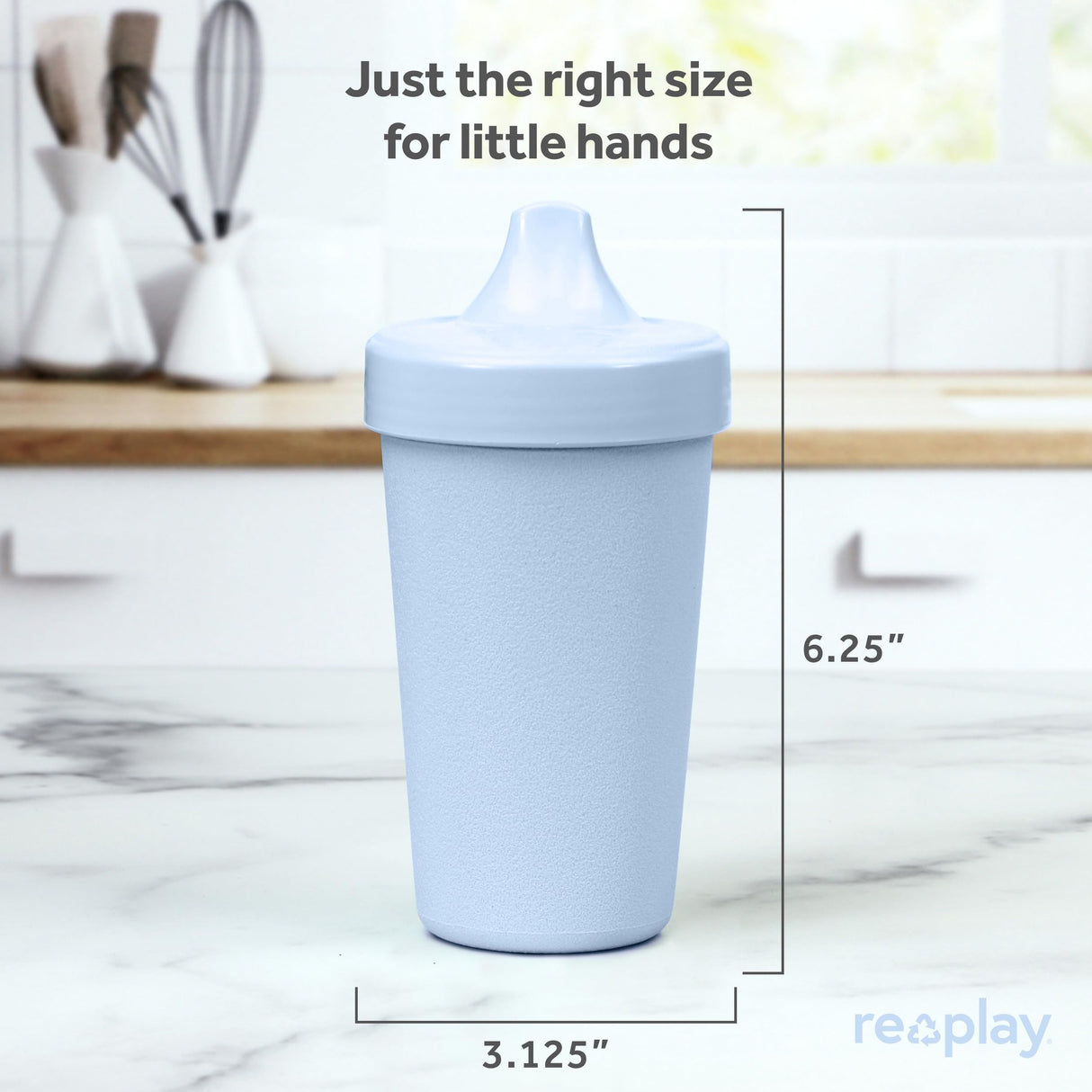 Re-Play Made in USA 10 Oz. Sippy Cups for Toddlers, Pack of 4 - Reusable Spill Proof Cups for Kids, Dishwasher/Microwave Safe - Hard Spout Sippy Cups for Toddlers 3.13" x 6.25", Desert Roses
