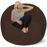 Chill Sack Bean Bag Chair: Giant 5' Memory Foam Furniture Bean Bag - Big Sofa with Soft Micro Fiber Cover - Black