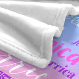 Custom Blanket with Name, Soft Cozy Personalized Name Blankets for Kids, Girls, Boys, Adults, Customized Christmas Blanket for Women, Men, Newborn, New Mom, Red Colors, Made in USA