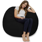 Chill Sack Bean Bag Chair: Giant 4' Memory Foam Furniture Bean Bag - Big Sofa with Soft Micro Fiber Cover - Black